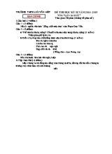 Kì thi học kì II môn Ngữ văn (khối 7) năm học 2014  2015